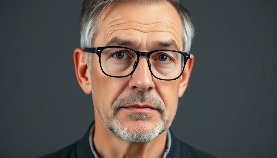 Mature man in glasses reflecting on leadership lessons.