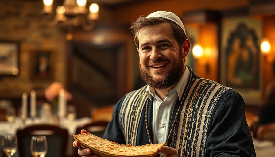 Man holding matzah, expressing Passover's message for stress relief.