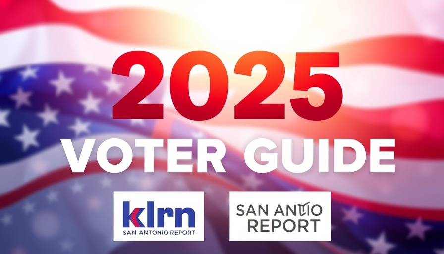 San Antonio Voter Guide Show logo and text design