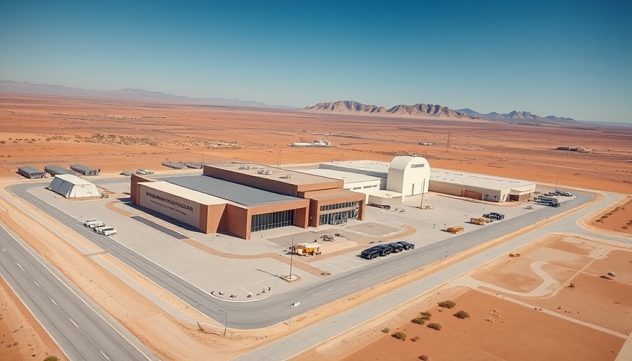 Aerial view of UTEP aerospace center amidst desert, related to NSF suspension.