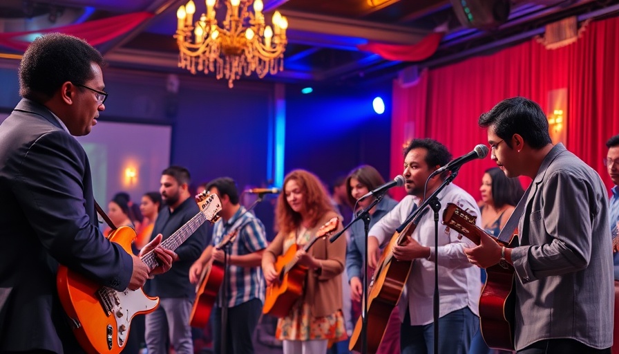 Stand Up to Cancer Nashville Special musical performance with vibrant lights.