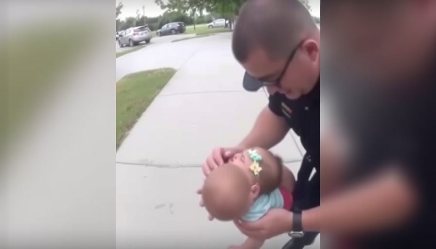 ‘In the right place at the right time': Video shows Texas police officer save choking child