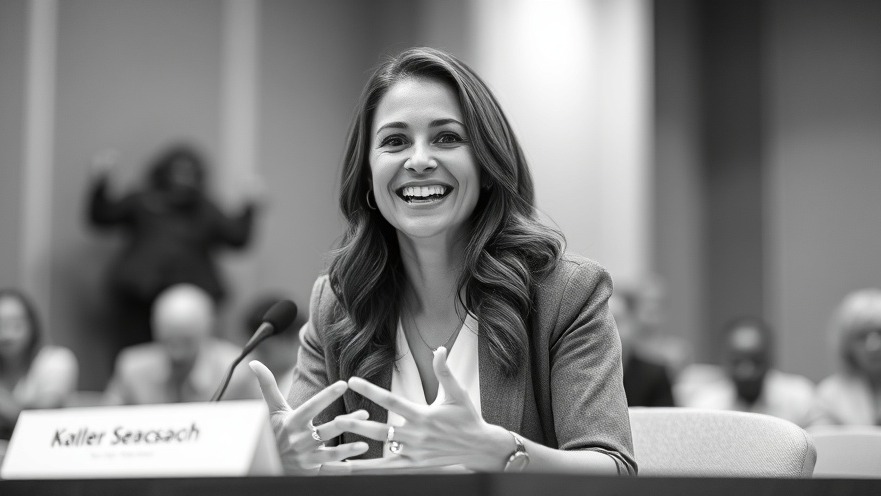 Smiling woman on panel discussing startup governance and financial oversight.