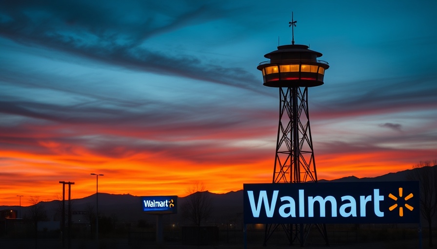 Illuminated tower near Walmart at sunset, El Paso shooting updates.
