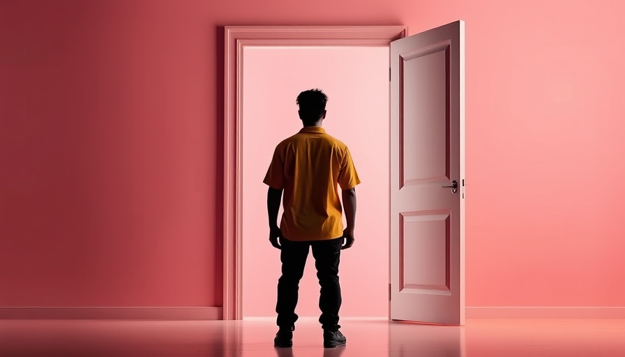 Impact of layoffs symbolized by a person at an open door.