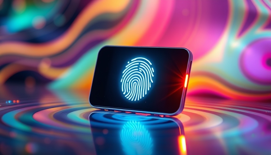 Digital device with fingerprint scanner for digital identity in business.