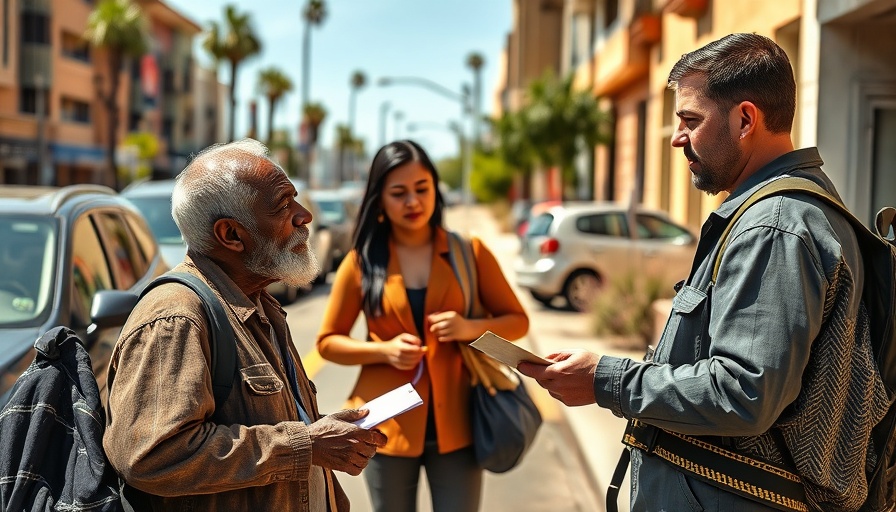 Mental health outreach for El Paso's homeless community, workers assisting.
