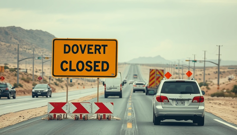 Pellicano Drive expansion El Paso with road closure sign and traffic.