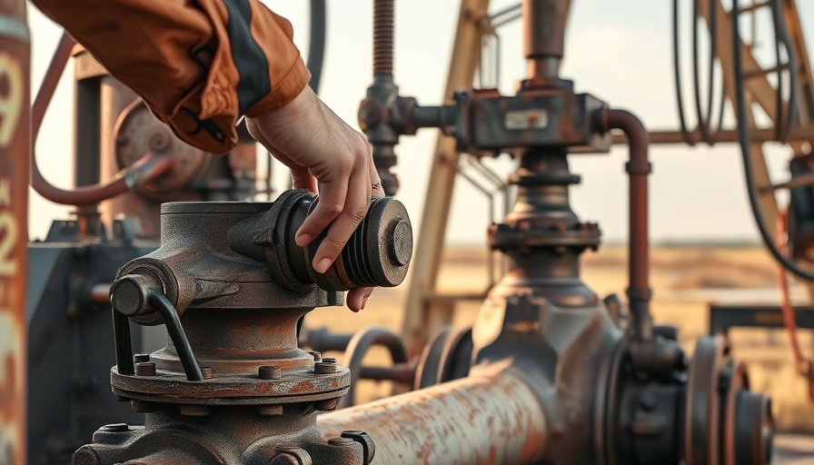 Texas oilfield machinery with potential safety violations on site.