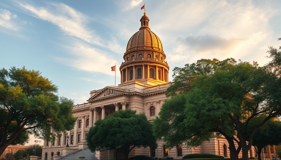 Texas State Capitol building at dusk, Texas propositions November ballot 2025