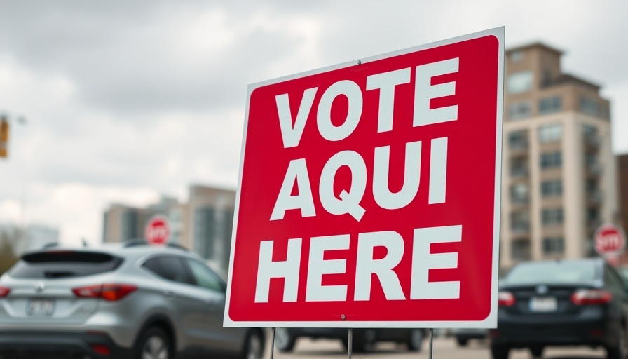 El Paso County Election 2025 sign in urban setting.