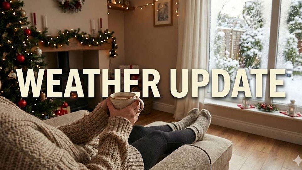 Frigid Monday morning weather forecast with temperatures and clouds.