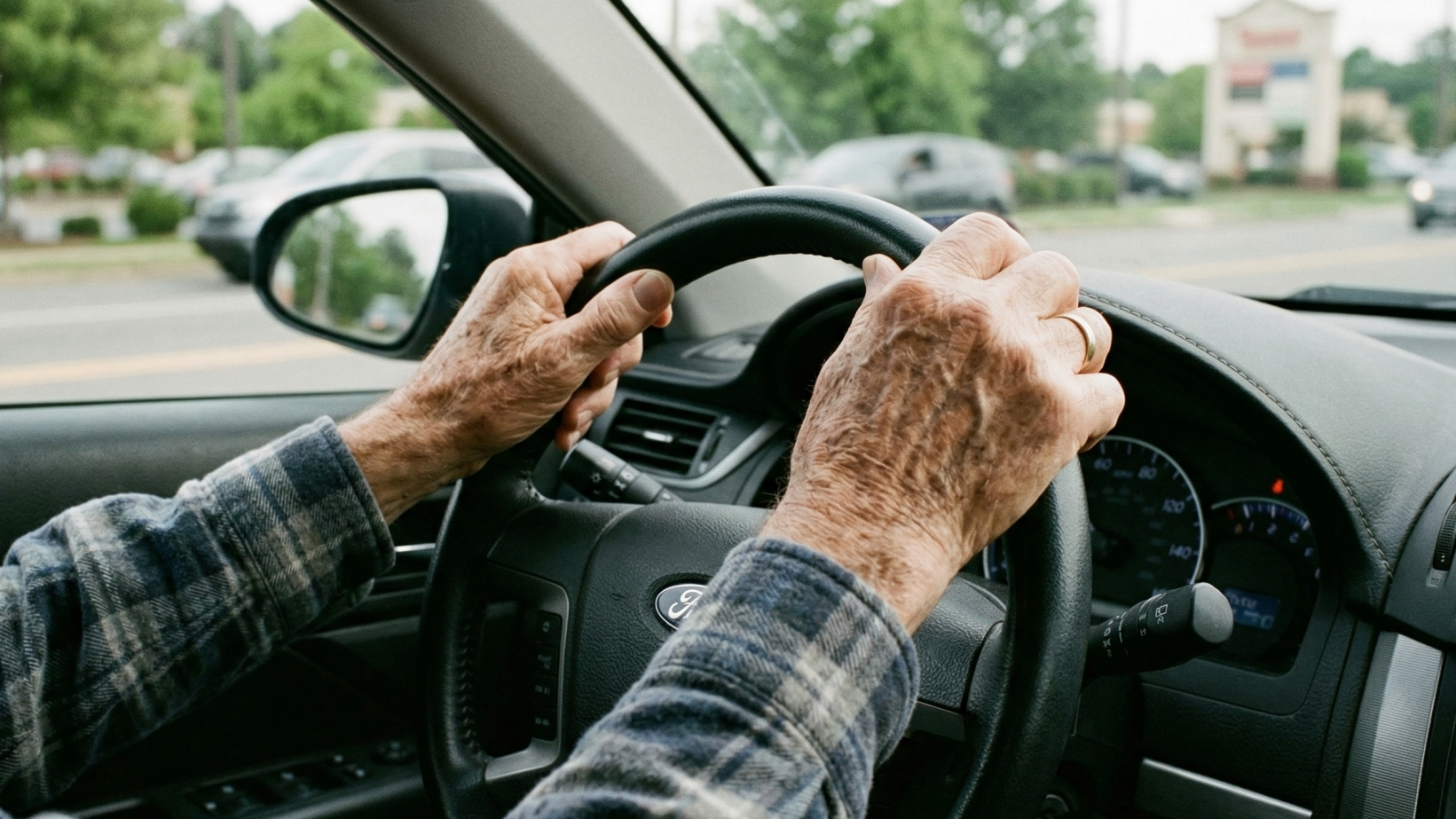 Elderly driver crash at Walmart parking lot news bulletin.