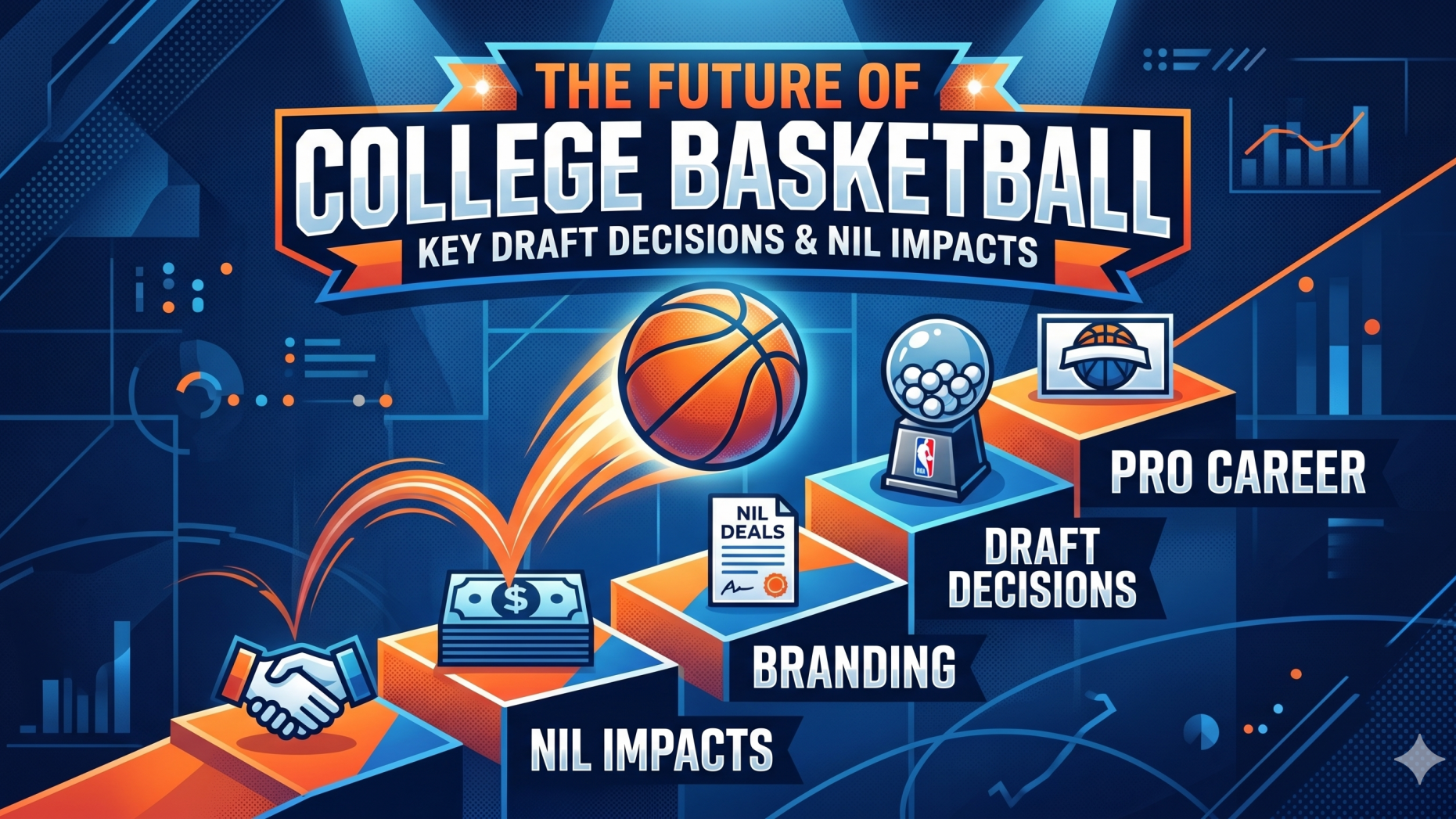 College basketball recruitment decisions featuring dynamic young players.