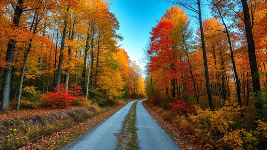 Scenic autumn trail in Mountain Biking Capital of the World.