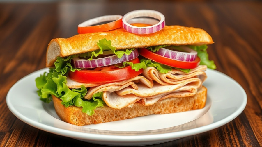 Celebrate National Sandwich Day with a tasty turkey sandwich.