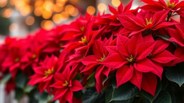 Vibrant red poinsettias celebrating National Poinsettia Day.