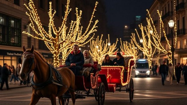Experience a Batesville Christmas with a horse-drawn carriage ride.