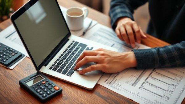 2025 Tax Preparation Checklist on a laptop next to tax forms.