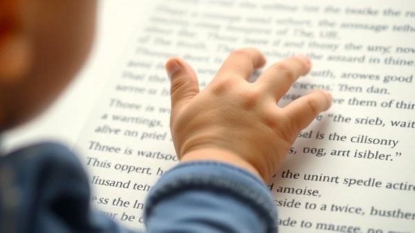 Child's hands reading braille for National Braille Literacy Month