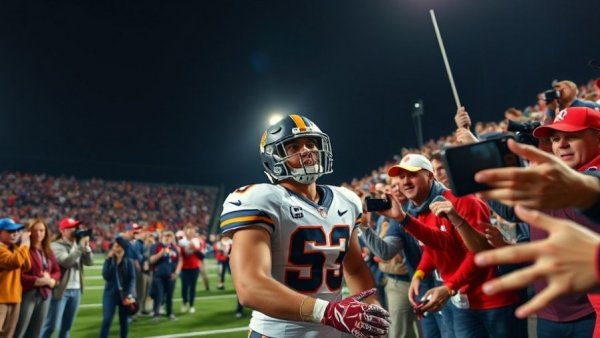 Arkansas football transfer visitors during a vibrant stadium celebration.