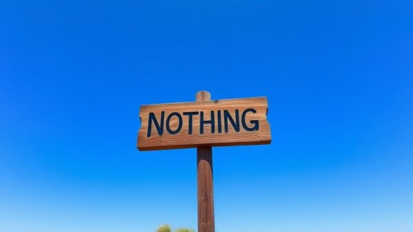 National Nothing Day sign with blue sky background.