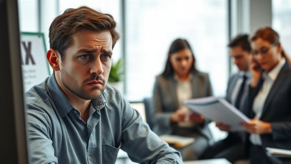 Stressed individual facing tax software risks contrasted with a confident professional group.