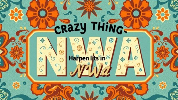 Retro-style poster about crazy things happening in NWA.