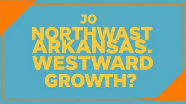 Northeast Arkansas growth to the west text poster with geometric border