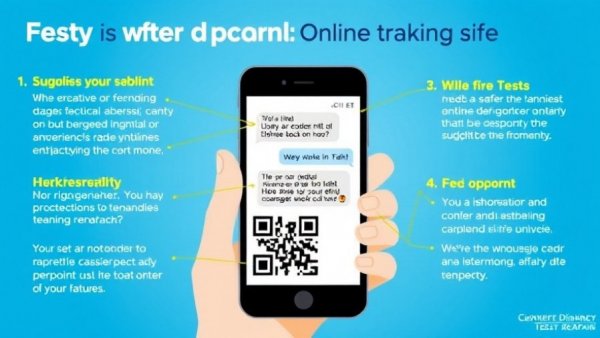 Online safety tips against sexual extortion, graphic with phone screen and QR code.