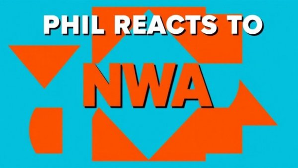 Retro poster with text about Phil reacting to NWA TikTok