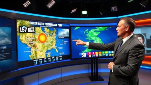 Arkansas Weather Forecast with meteorologist displaying rain and temperatures.