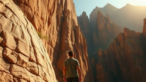Exploring a canyon in Jasper, awe-inspiring natural scenery.