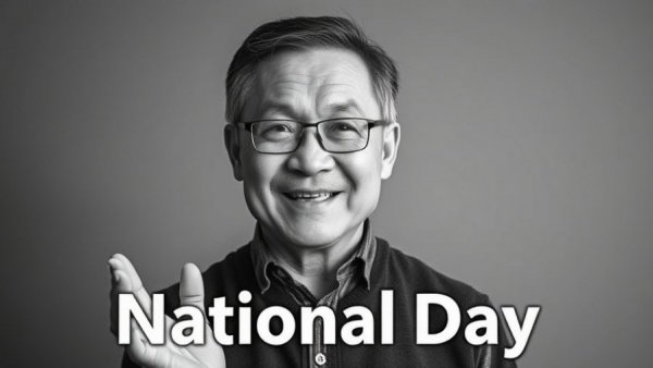 Man promoting National Pool Opening Day with engaging expression.