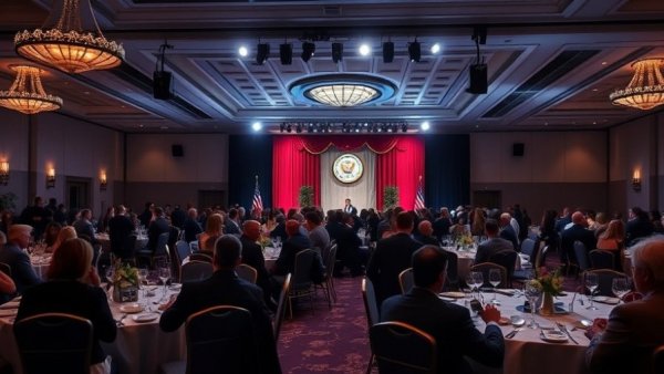 White House Correspondents Dinner gathering at formal event