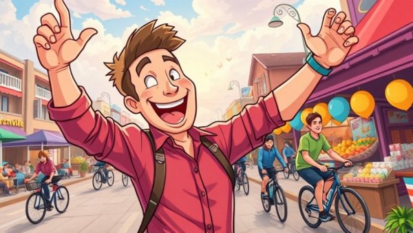 Bentonville Farmers Market Ranked in a lively cartoon scene.