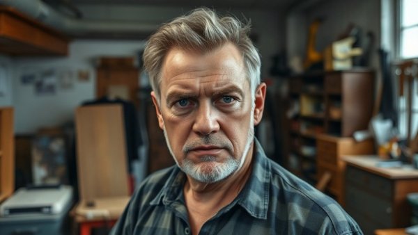 Toll Brothers Acquires Buffington Homes news context image, serious man in messy workspace.