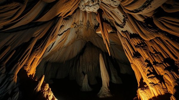 Exploring Arkansas caves during summer activities.