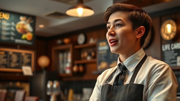 Restaurant staff member discussing Northwest Arkansas restaurant updates.