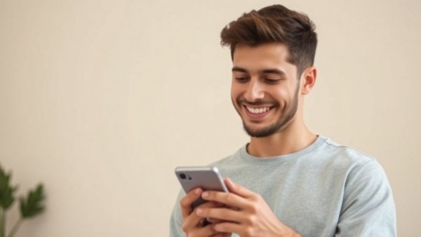 Young man engaging with NWA TikTok content on smartphone.