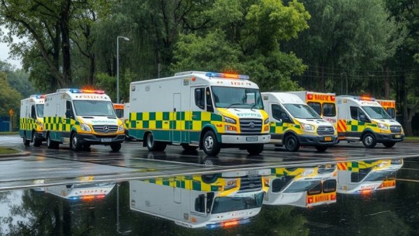 Police and emergency vehicles at a park in a mulberry drowning incident.