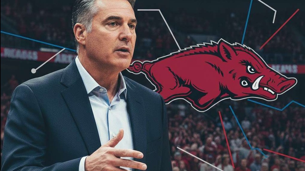 John Calipari NCAA Reform event poster with analysts for Arkansas live show.