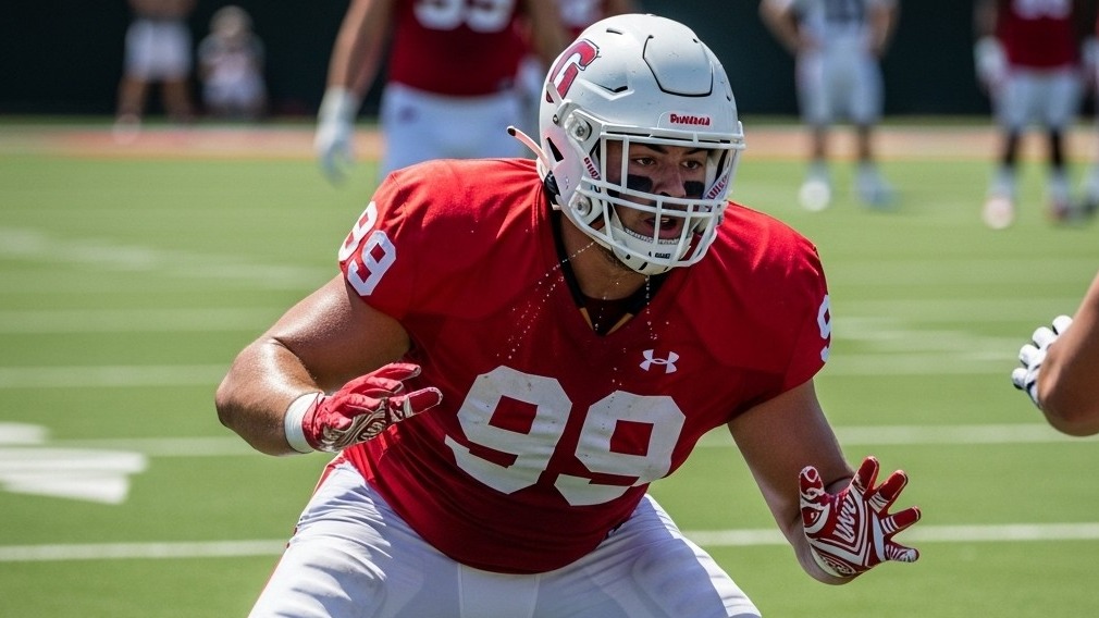 Arkansas Razorbacks coach speaking in virtual conference.