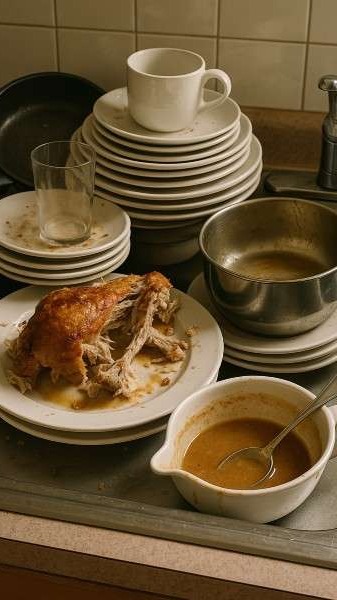 Turkey skin and fat, gravy and starches all contribute to clogged drains