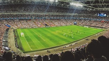 Fiery soccer ball highlighting the growth of soccer in Arkansas.