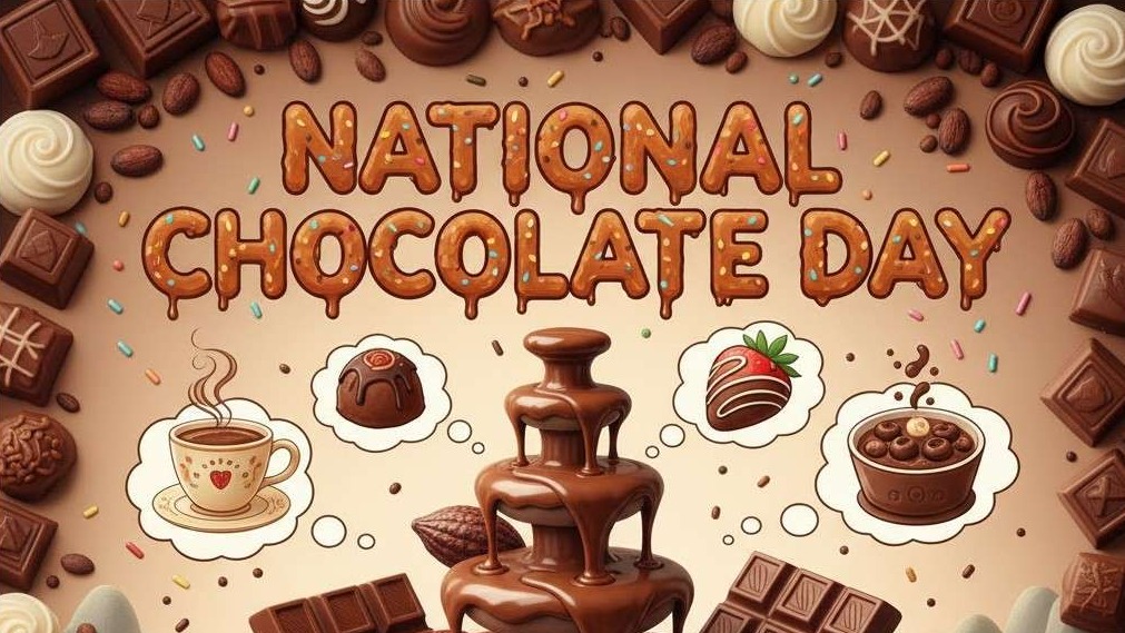 Rich chocolate mousse scooped, celebrating National Chocolate Day.