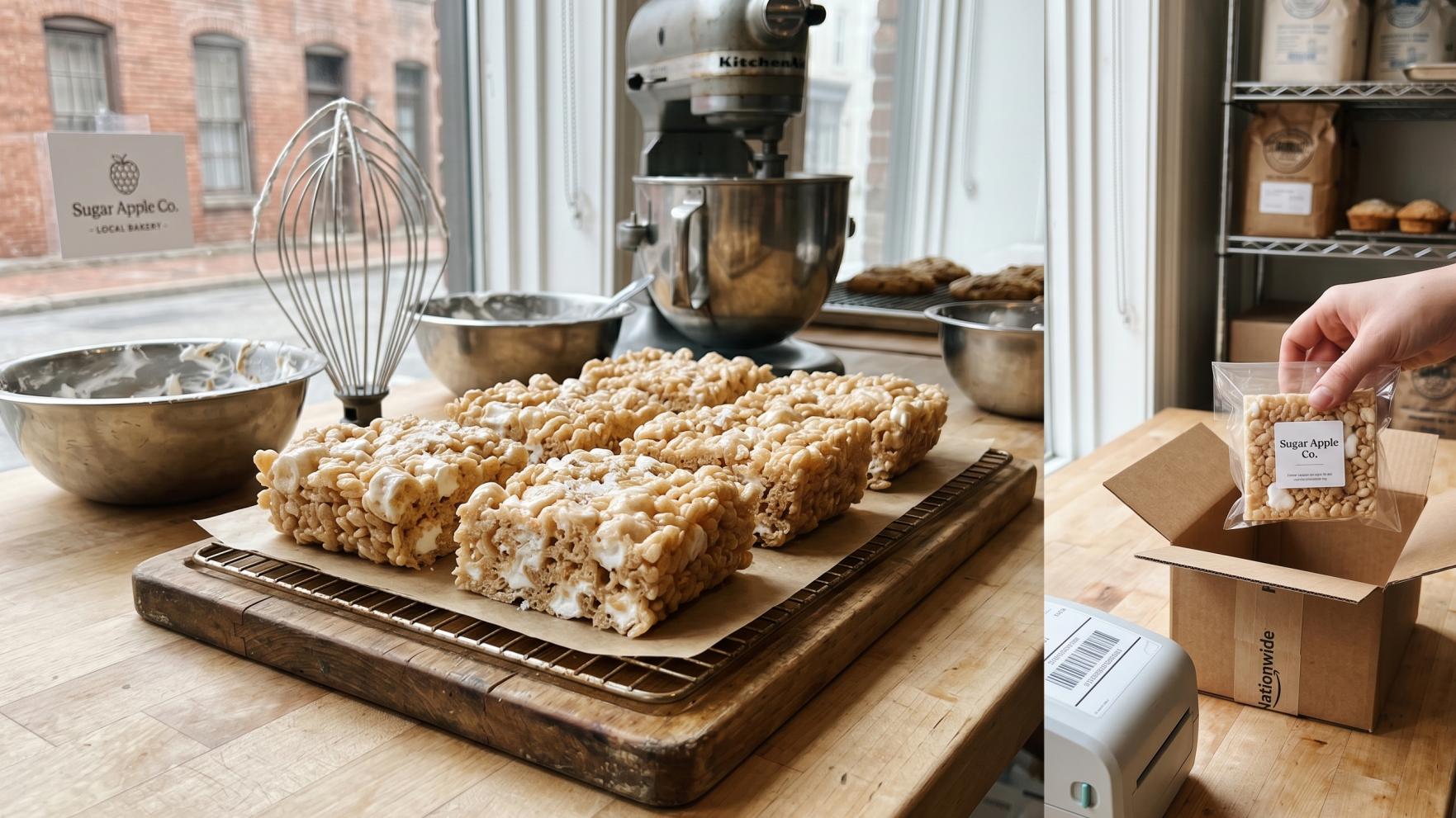 Sugar Apple Co's Nationwide Expansion: Crispy rice treats close-up.