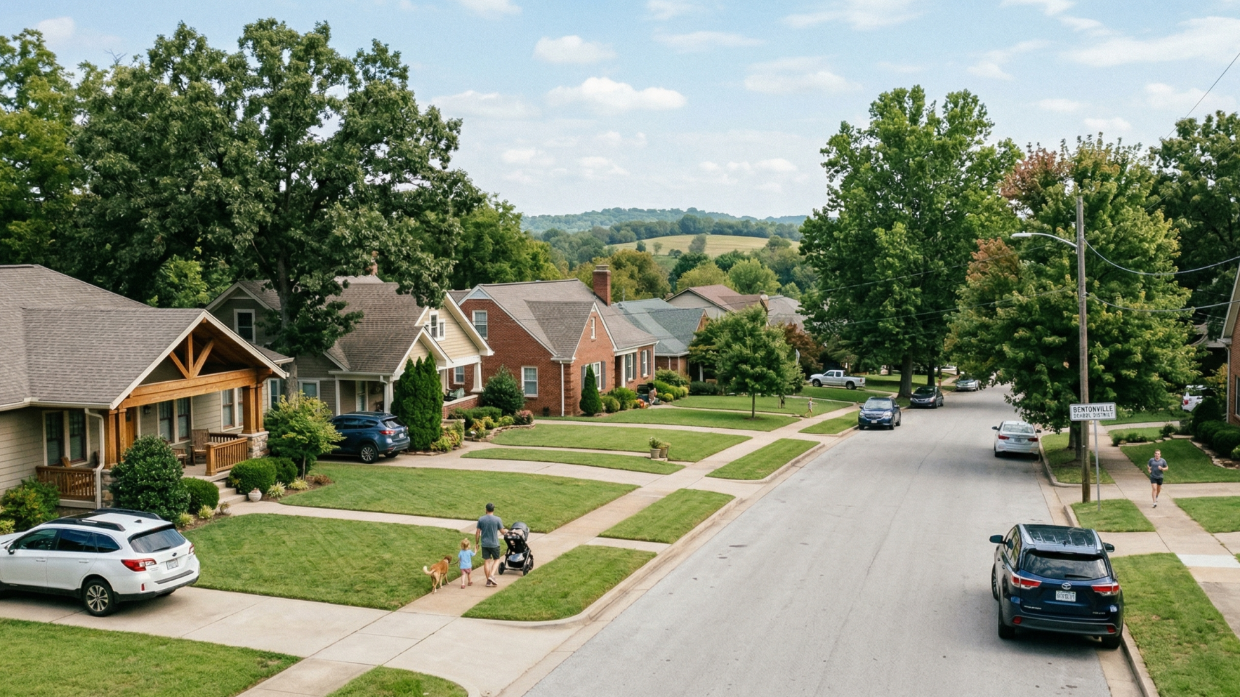 Illustrated map highlighting best neighborhoods in Northwest Arkansas.