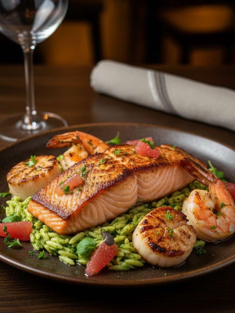 New seafood restaurant, The Collective in Fayetteville, bold and colorful.