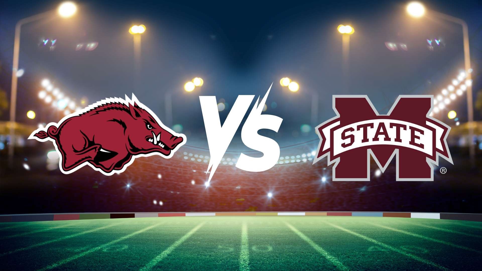 Coaches from Arkansas Mississippi State SEC in stadium during drought.